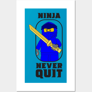 Ninjago Ninja Never Quit Jay Blue Fan-Art Posters and Art